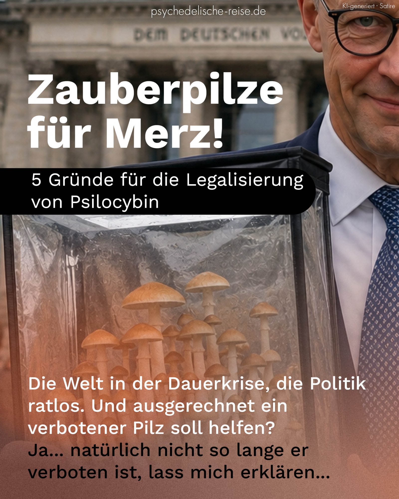 Zauberpilze für Merz – 5 Gründe für die Legalisierung von Psilocybin